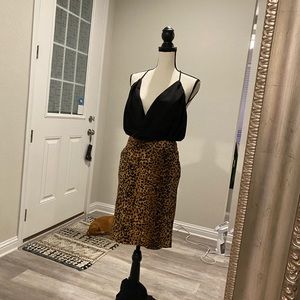 Leopard Pencil Skirt